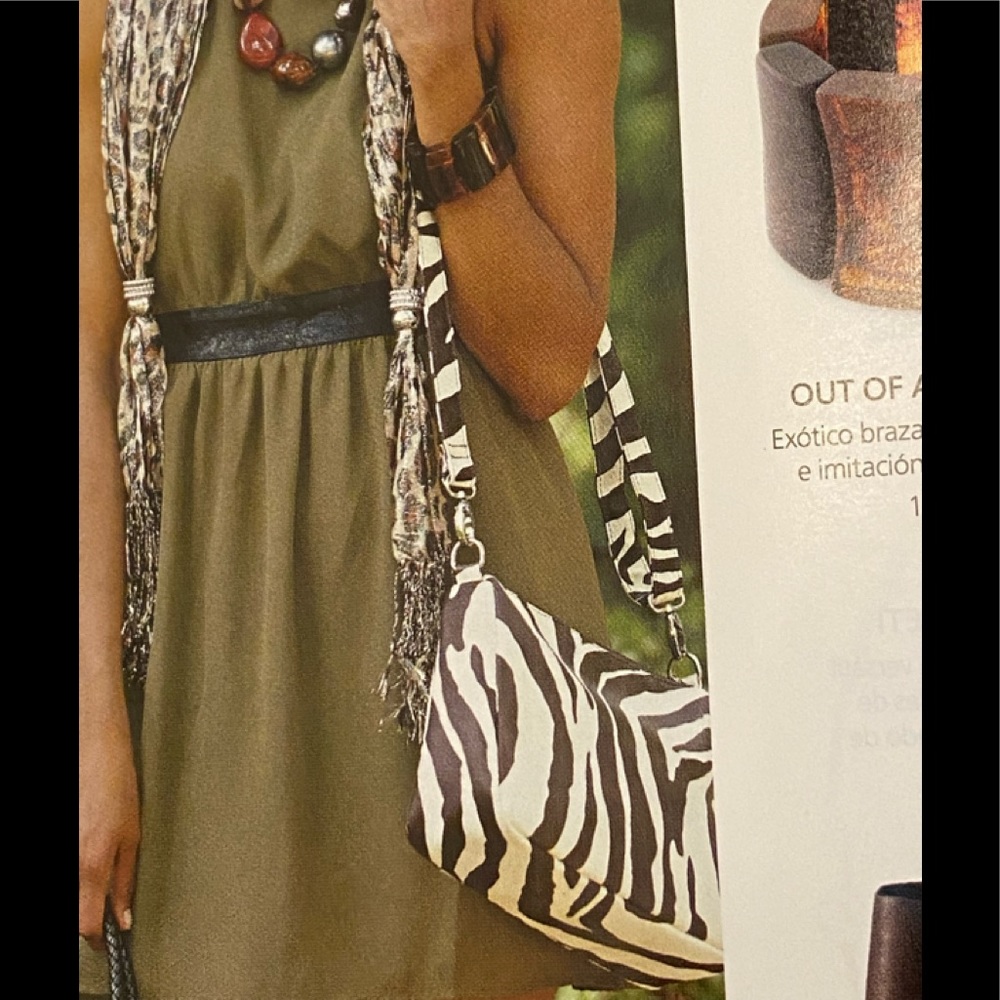 Penelope Ann Wild thing  brown zebra stamp woman purse